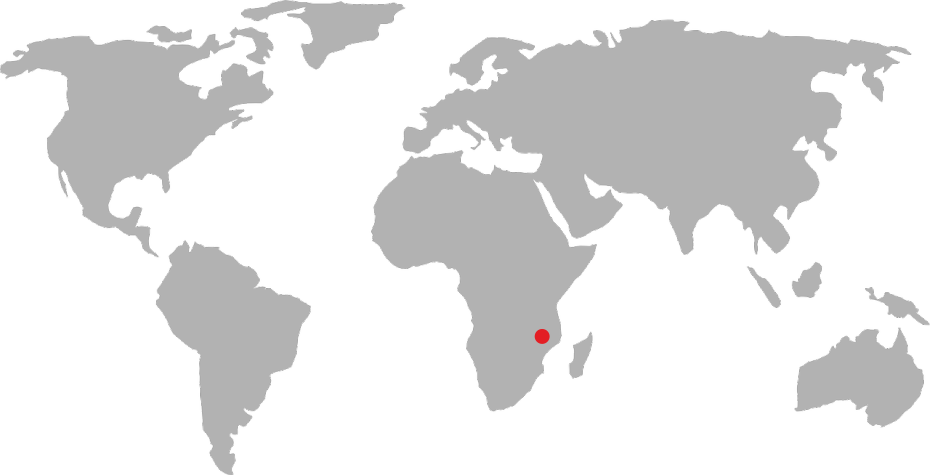 World map pointing to Malawi